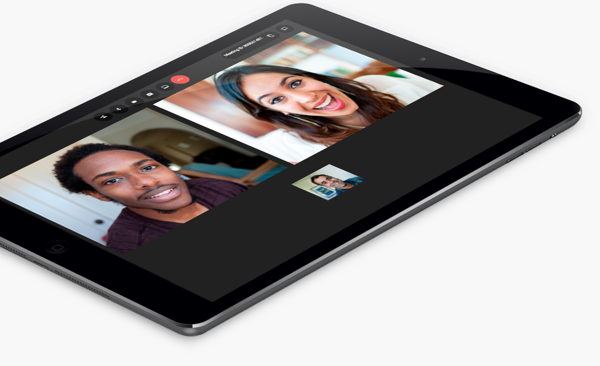 HD video call on tablet